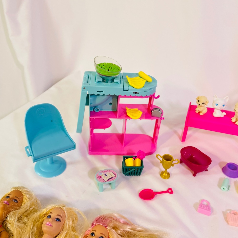 Mattel Barbie Doll Accessory Lot Ken Chelsea Baby Pets Kayak Slide Scooter 40pc - Picture 6 of 8